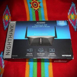NETGEAR AX3000 Nighthawk AX4 WiFi 6 Router (Model No. RAX35-100NAS) New!